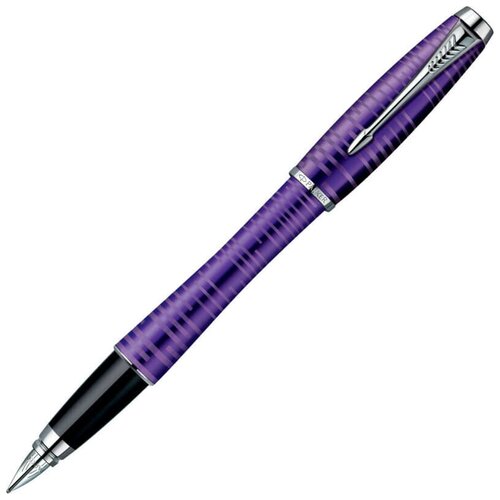 Купить Parker 1906860 Перьевая ручка Urban Premium Vacumatic F206, Amethyst Pearl СT (Перо F), фиолетовый/серебристый