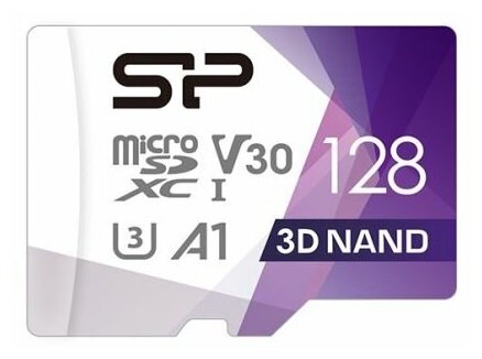 Карта памяти 128GB Silicon Power SP128GBSTXDU3V20AB Superior Pro A1 microSDXC Class 10 UHS-1 U3 100 МБ/с 80 МБ/с