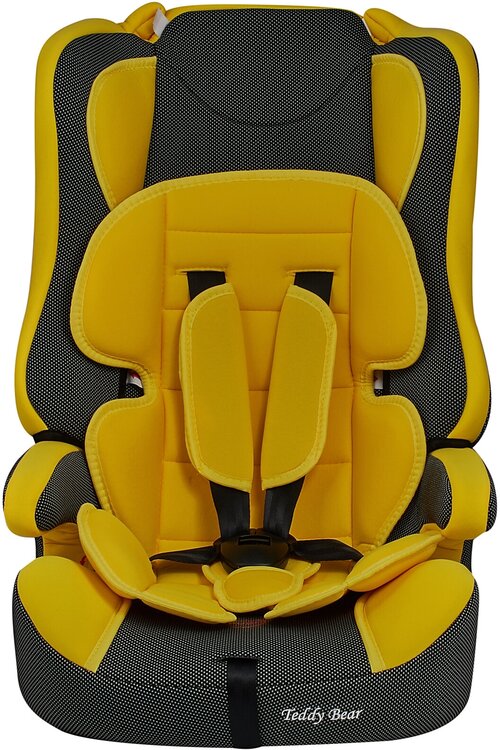 Автокресло группа 1/2/3 9-36 кг Teddy Bear LB 513RF YELLOW+BLACK DOT