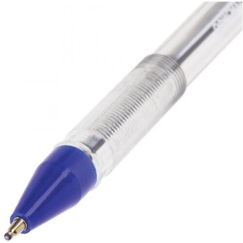 Ручка шариковая масляная офисмаг, синяя, корпус прозрачный, узел 0,7 мм, линия письма 0,35 мм