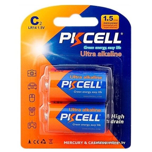 Батарейка PKCELL Ultra Digital Alkaline C/LR14, в упаковке: 2 шт.