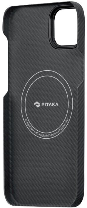 Чехол-крышка Pitaka для iPhone 14 Pro, кевлар, черно-серый - фото №6