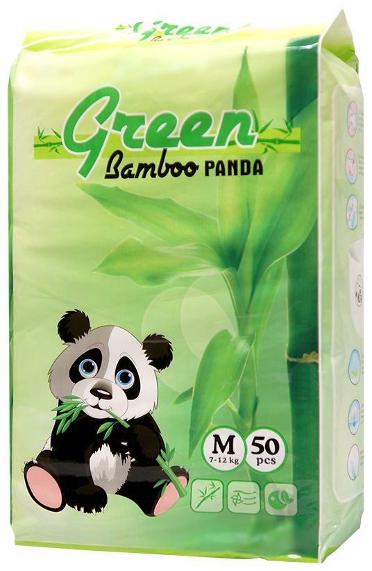 Green Bamboo Panda Подгузники-трусики M (7-12 кг) 50 шт.