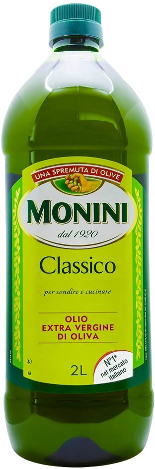 Масло оливковое Monini Classico Extra Virgin нерафинированное высшего сорта первого холодного отжима Экстра Вирджин, 2л