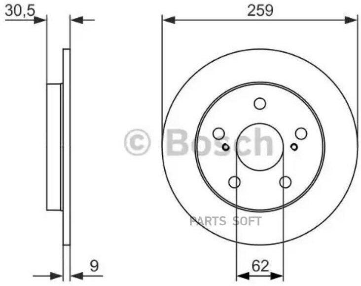 Тормозной диск Bosch - фото №4