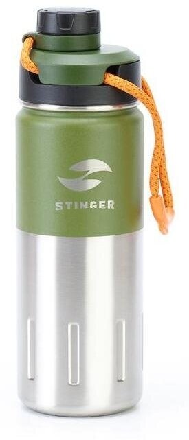 Stinger HD-500-46MG Термобутылка stinger, 0,5 л, сталь/пластик, зеленый мох, 7,5 х 23,1 см
