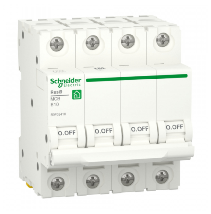 R9F02410 Автоматический выключатель Schneider Electric Resi9 10А 4п B, 6 кА - фотография № 1