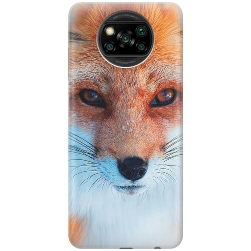 фото Силиконовый чехол на xiaomi poco x3 / x3 pro / сяоми поко х3 / х3 про с принтом "спокойный лис" gosso
