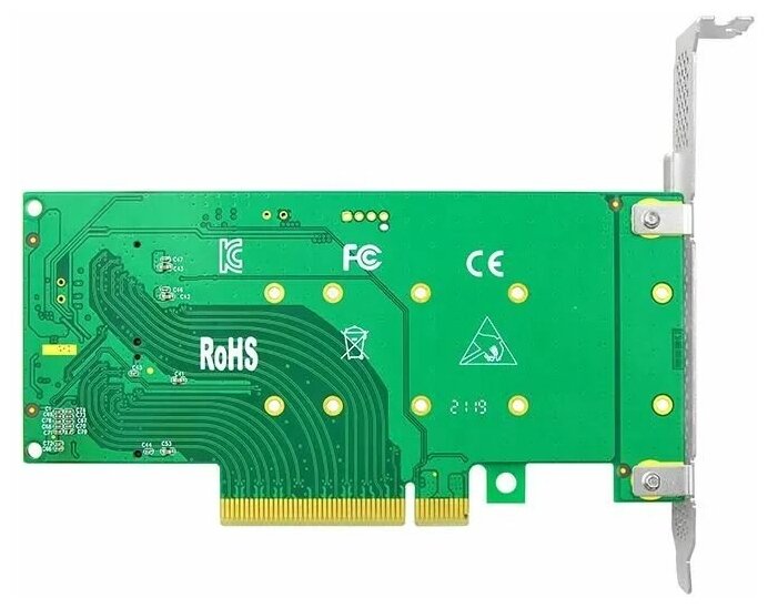 Адаптер Linkreal LRNV95N8 PCIe x8 to 2-Port M2 NVMe Adapter 50 (300701)