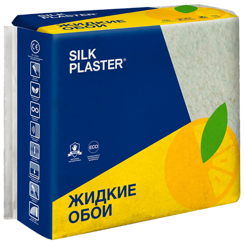 Жидкие обои SILKPLASTER SILK PLASTER Absolute А103, бело-зеленые, 868 гр