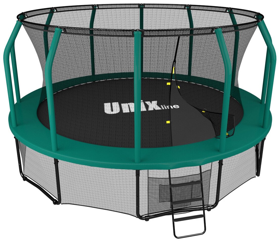 Каркасный батут Unix Line 14ft Supreme 427х427х269 см green