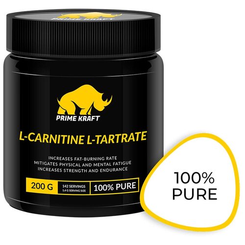 Prime Kraft L-карнитин L-Tartrate, 200 гр., нейтральный л карнитин l сarnitine prime kraft l carnitine 200 г нейтральный