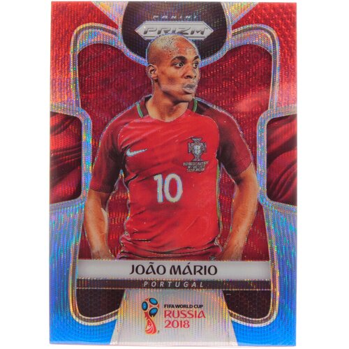 Коллекционная карточка Panini Prizm FIFA World Cup Russia 2018 #160 Joao Mario - Red Blue Wave S0192