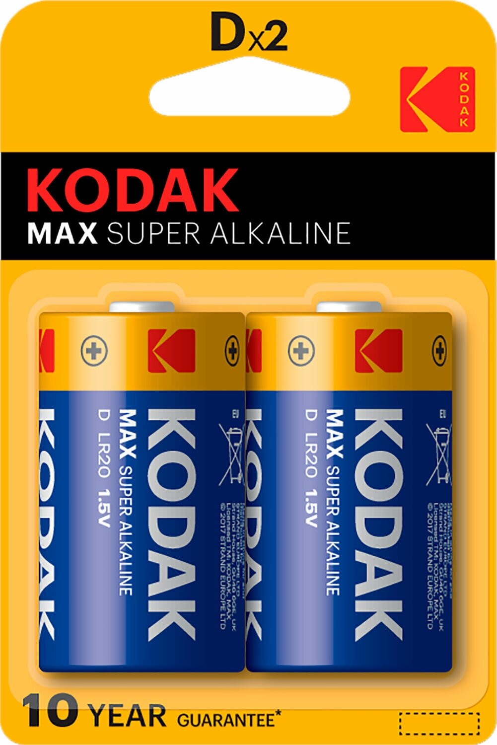 Батарейка Kodak Max Super Alkaline D LR20