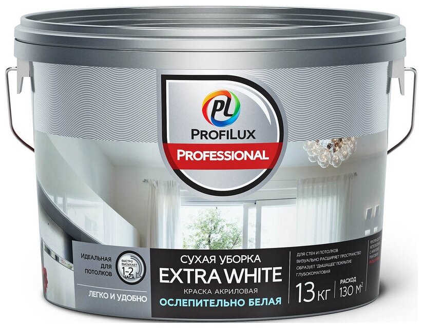 Краска акриловая Profilux Professional Extra White