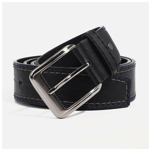 фото Ремень металл, для мужчин, длина 135 см., черный gorodok