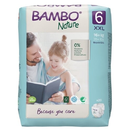 Эко-подгузники Bambo Nature 6 (16+ кг), 20 шт