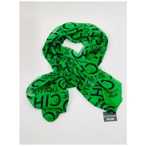 Палантин Boutique Moschino,172х66 см, зеленый