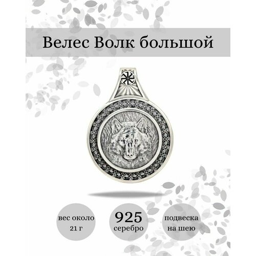 Славянский оберег, подвеска BEREGY, серебро, 925 проба, чернение