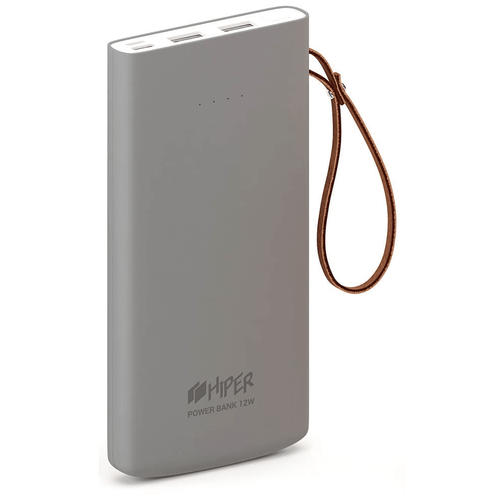 Внешний аккумулятор HIPER TRAVEL 10K Li-Pol 10000 mAh Soft-touch 2.4A+1.5A 2xUSB 1xType-C синий