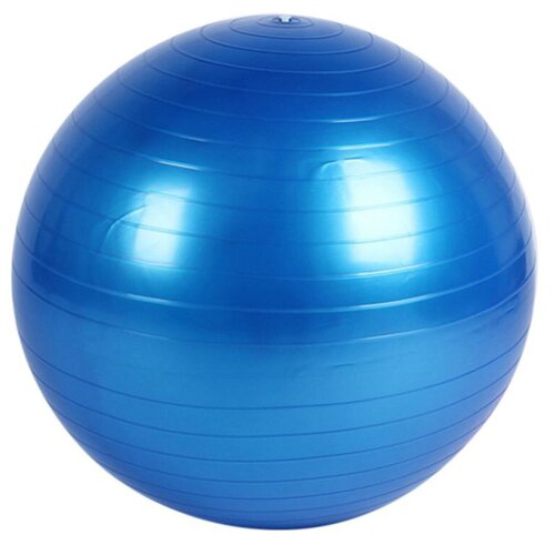 фото Фитбол, гимнастический мяч для занятий спортом, антивзрыв, глянцевый, синий, 55 см icon