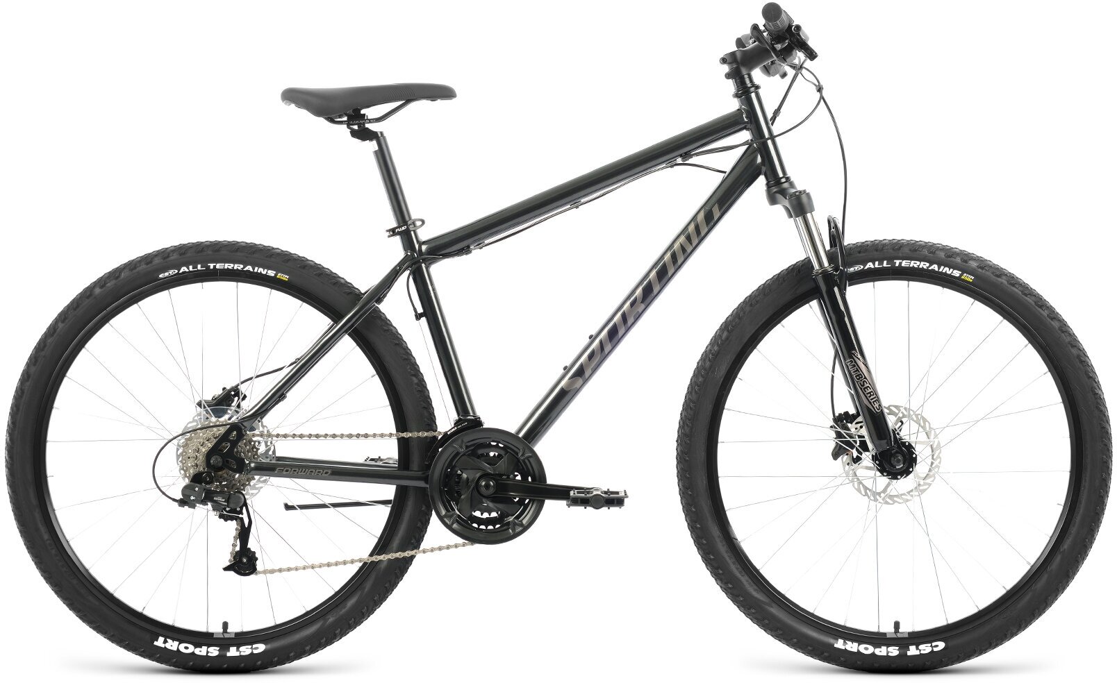 Велосипед 27.5 FORWARD SPORTING 3.2 HD (гидравлика) (24-ск.) 2022 (рама 19) черный