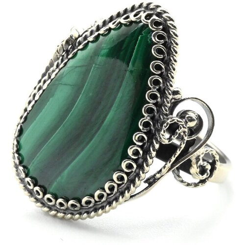 Кольцо Радуга Камня, малахит, размер 18, зеленый кольцо радуга камня пренит размер 18 зеленый