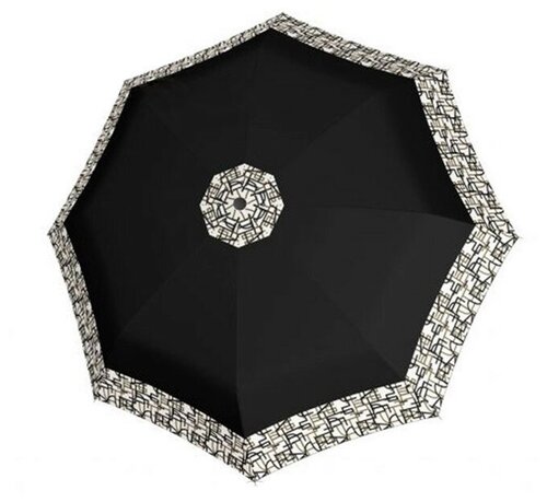 Зонт женский облегчённый Doppler 744865C01 Графика кант чёрный