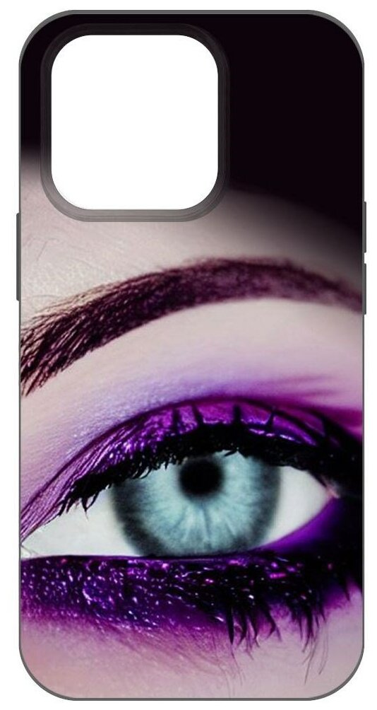 Чехол-накладка Krutoff Soft Case Взгляд для iPhone 14 Pro черный