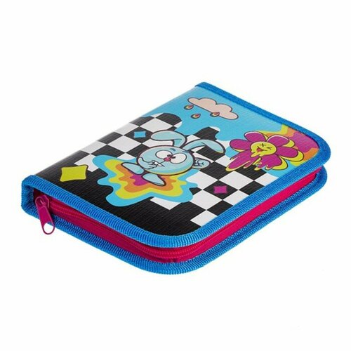 Пенал 1 секция 130 х 190 мм Hatber Смешарики ламинированный картон голубой NPn_44034 482₽