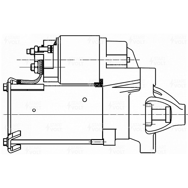 Стартер Для А/М Лада Largus (12-)/Renault Logan (04-)/(13-) K4M 1.6I 1 2Квт (Lst 0907) Startvolt Lst-0907