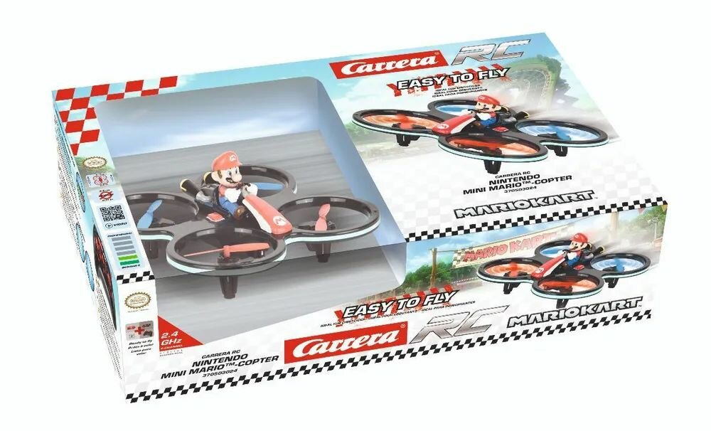 Квадрокоптер Carrera Мини-Марио 370503024, черный/красный/голубой