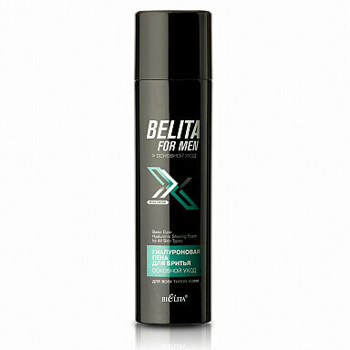 Пена для бритья Гиалуроновая Belita, Основной уход, для всех типов кожи, 250 мл