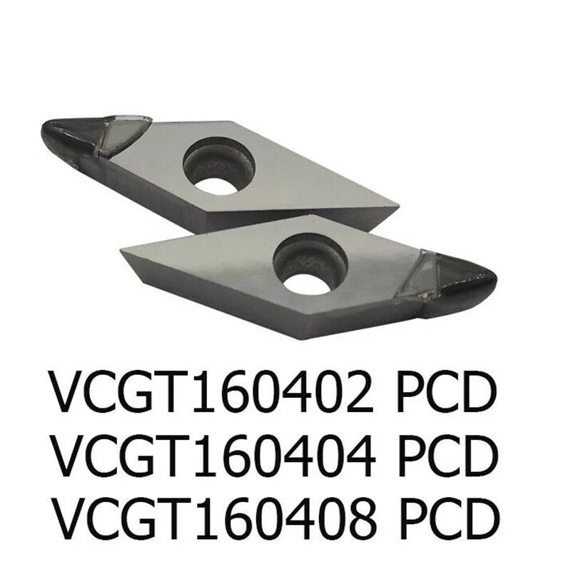 ЗIMICNC твердосплавные резцы VCGT для алюминия, 2pcs, VCGT110304 PCD