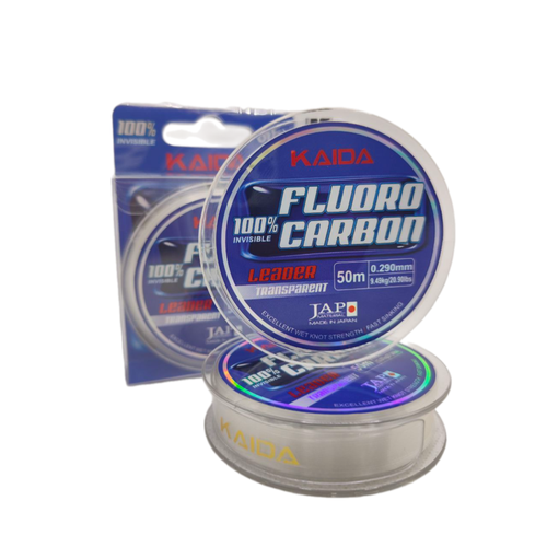 Леска поводковая fluorocarbon каида 50м 0.29мм 9.49 кг.