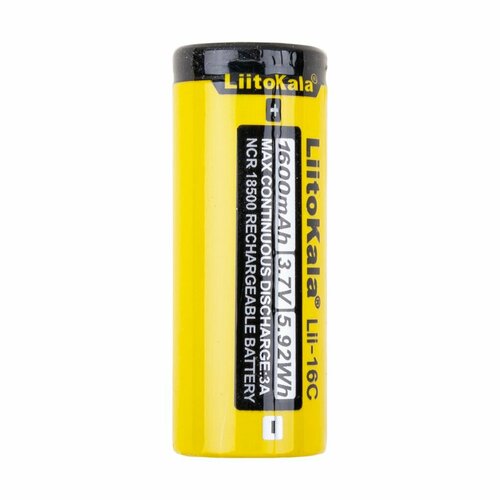 фото Аккумулятор li-ion liitokala 18500 3.7 v 1600 mah