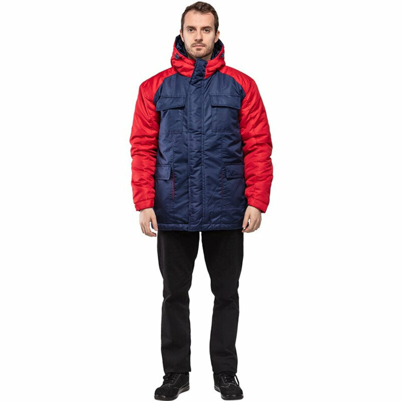Куртка рабочая зимняя з41-КУ цв. синий/красный (р.52-54) 182-188 1187857