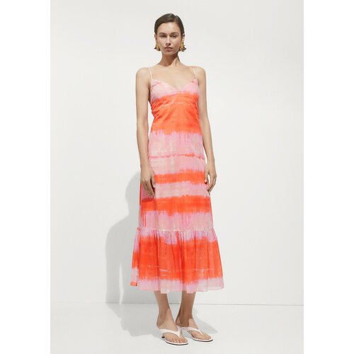 фото Платье mango outlet alicia2, размер xl, оранжевый