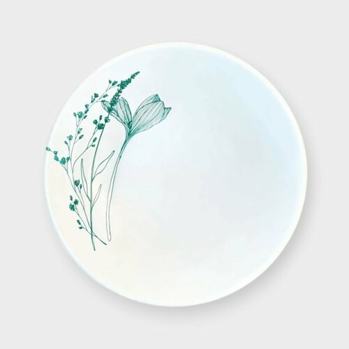 Тарелка обеденная фарфоровая диаметр 24 см коллекция Цветы 940₽