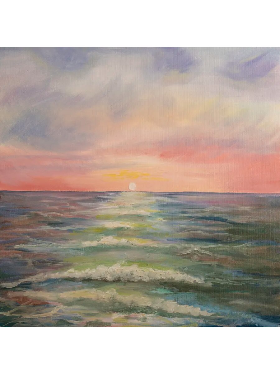 Картина "Рассвет" 60х60. Холст на подрамнике. Масло