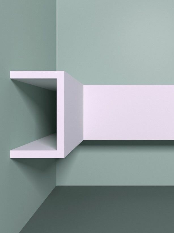 Молдинг декоративный для стен bello deco М32 80х50х2000 мм белый.