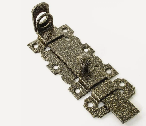 Изображение товара Задвижка дверная ноэз ЗД-110-Пр-SL (проушины), накладная, ст. бронза (15)