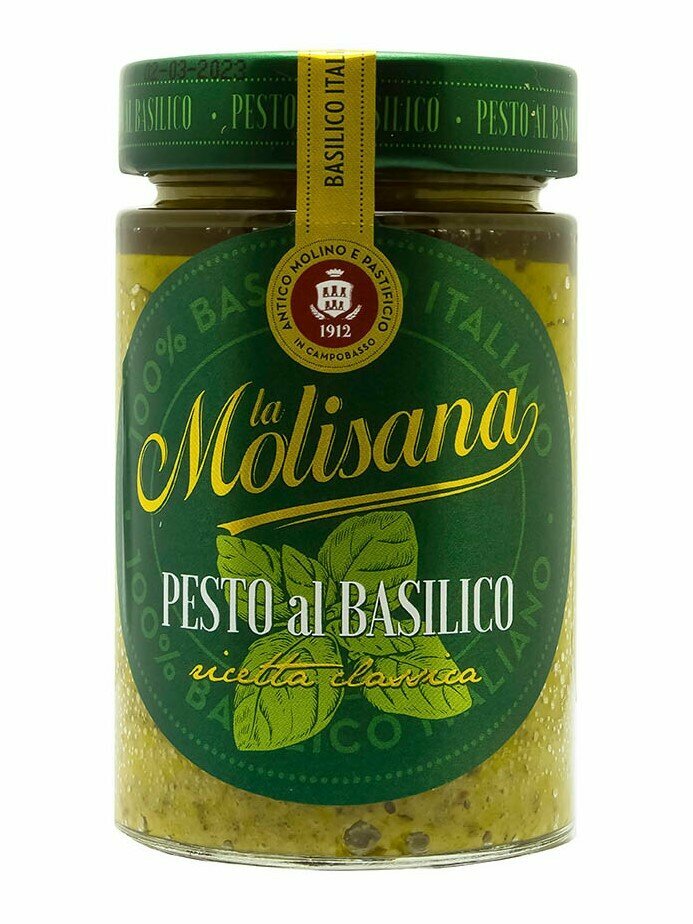 Соус песто La Molisana Pesto al Basilico с базиликом на основе растительного масла, 190г