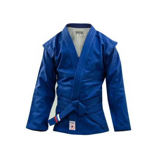 Куртка для самбо, синяя, Крепыш Я, размер 30