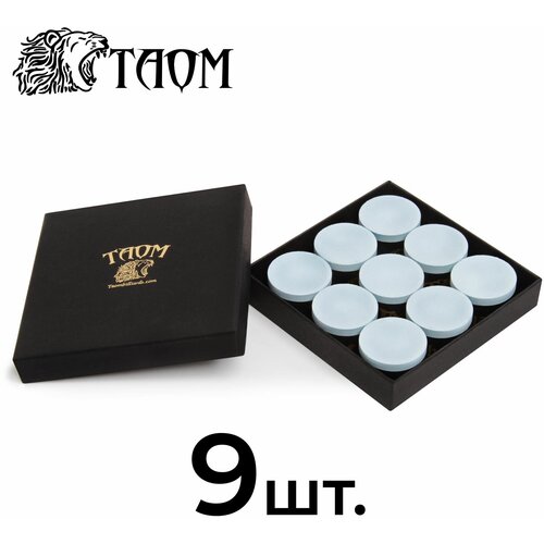 мел taom soft chalk зеленый в индивидуальной упаковке 2 шт Мел для бильярда Taom 2.0 Blue в коробке, 9 шт.