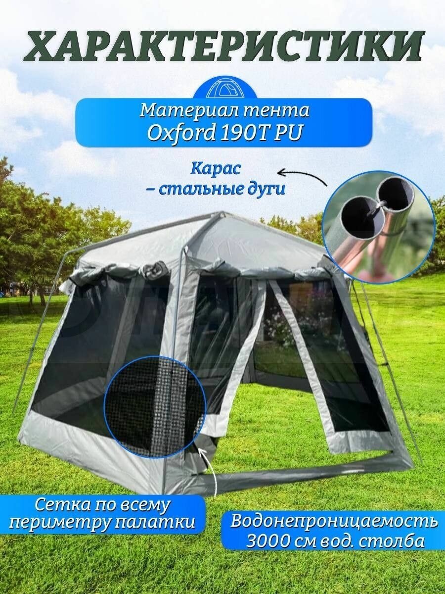 Палатка шатер для дачи беседка кухня - фотография № 4