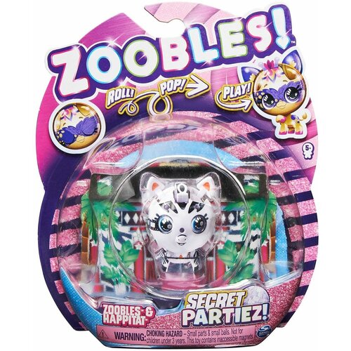 Набор ZOOBLES Зверек трансформирующийся Секретная вечеринка Zebra 6061944/20137622 zoobles зверек трансформирующийся секретная вечеринка 6061944 20137623