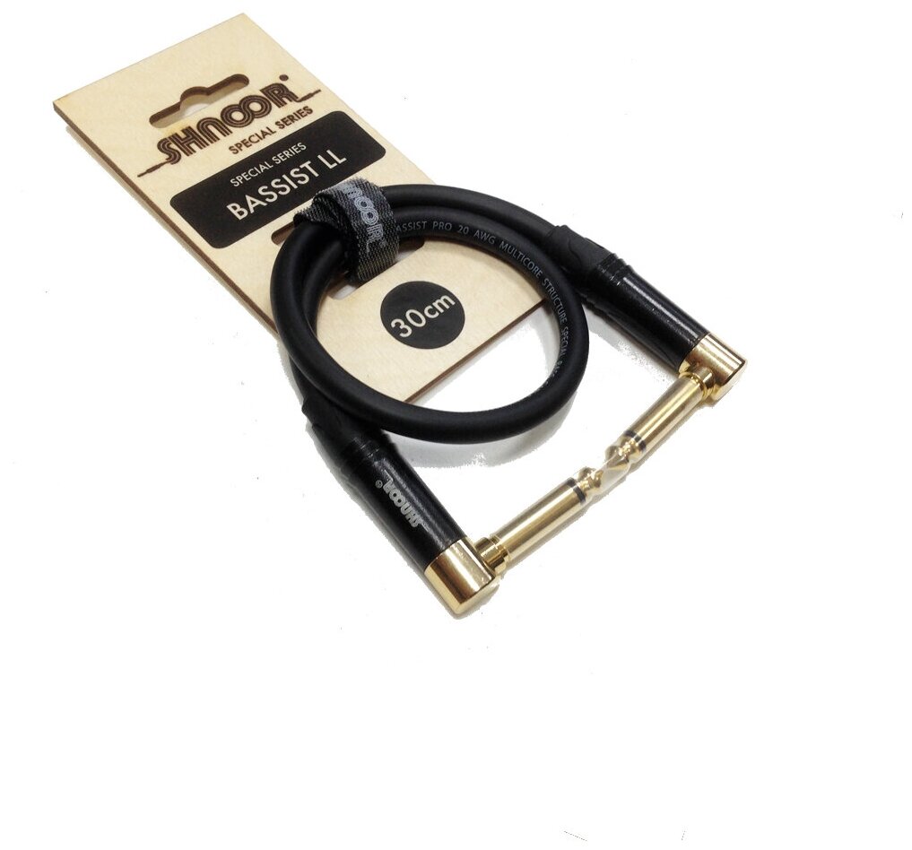 Инструментальный кабель SHNOOR S8 BASSIST LL-30cm басовый патч-кабель