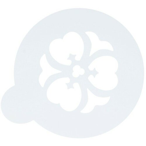 Леденцовая фабрика Трафарет для кофе пластик Цветочек Т024