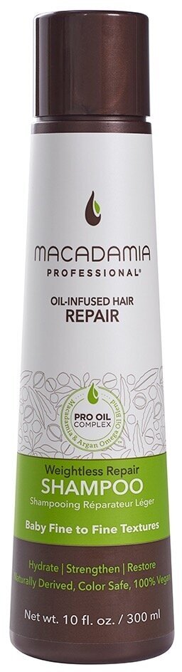 MACADAMIA PROFESSIONAL Шампунь увлажняющий для тонких волос / Weightless Moisture shampoo 300 мл